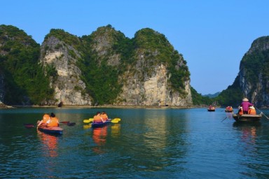 Lan Ha bay - Dark and Bright Cave - Tuan Chau Marina – Hanoi (B, Br)